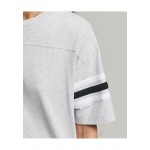 Kobiety T SHIRT TOP | Superdry VINTAGE QUARTERBACK - T-shirt z nadrukiem - glacier grey marl optic/jasnoszary - YW26879