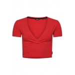 Kobiety T SHIRT TOP | Superdry VINTAGE TINY - T-shirt z nadrukiem - risk red marl/czerwony - BN72159