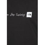 Kobiety T SHIRT TOP | The North Face NEVER STOP EXPLORING - T-shirt z nadrukiem - black/white/czarny - EC59570