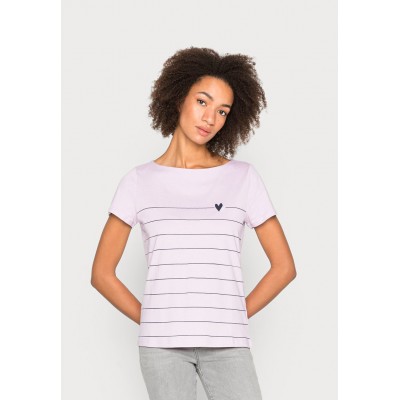 Kobiety T_SHIRT_TOP | TOM TAILOR BOAT NECK PRINT - T-shirt z nadrukiem - iris flower/liliowy - AL99412
