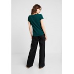 Kobiety T SHIRT TOP | TOM TAILOR DENIM PRINTED STRIPE TEE - T-shirt z nadrukiem - green/rose/turkusowy - UH36365