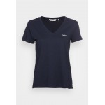 Kobiety T SHIRT TOP | TOM TAILOR DENIM RELAXED V NECK TEE - T-shirt basic - sky captain blue/granatowy - FL96433