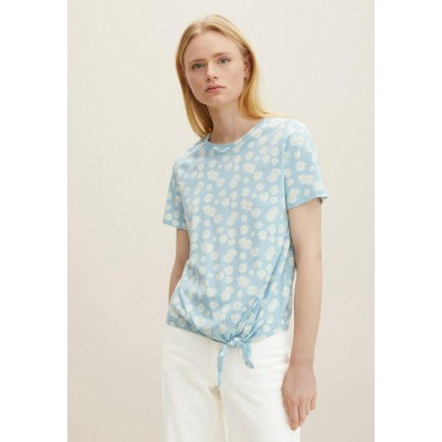 Kobiety T_SHIRT_TOP | TOM TAILOR DENIM T-shirt z nadrukiem - light blue daisy print/jasnoniebieski - SW75219
