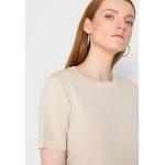 Kobiety T SHIRT TOP | TOM TAILOR PLAIN WASHED - T-shirt basic - light cashew beige/mleczny - BC68128