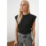 Kobiety T SHIRT TOP | Trendyol T-shirt basic - black/czarny - EF92927