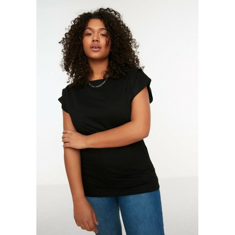 Kobiety T SHIRT TOP | Trendyol T-shirt basic - black/czarny - FL86763