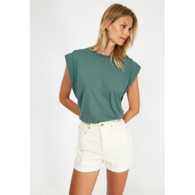 Kobiety T_SHIRT_TOP | Trendyol T-shirt basic - green/zielony - GQ93468