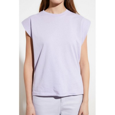 Kobiety T_SHIRT_TOP | Trendyol T-shirt basic - purple/fioletowy - GV79077
