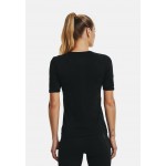 Kobiety T SHIRT TOP | Under Armour RUSH SEAMLESS - T-shirt z nadrukiem - black/czarny - SK47929
