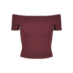 Kobiety T SHIRT TOP | Urban Classics T-shirt basic - redwine/bordowy - JH93945