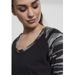 Kobiety T SHIRT TOP | Urban Classics T-shirt z nadrukiem - black/light grey/czarny - WV26359