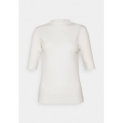 Kobiety T_SHIRT_TOP | Vero Moda Tall VMVIO HIGH NECK - T-shirt basic - snow white/biały - RL62943