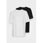 Kobiety T SHIRT TOP | Vero Moda VMPIA OVERSIZE TOP 2 PACK - T-shirt basic - snow white/black/czarny - CW89270