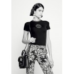 Kobiety T SHIRT TOP | Versace Jeans Couture STRETCH - T-shirt z nadrukiem - black/czarny - CO02535