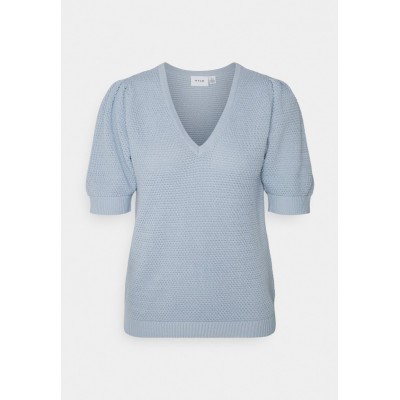 Kobiety T_SHIRT_TOP | Vila VICHASSA V NECK PUFF - T-shirt basic - kentucky blue/jasnoniebieski - FB51295