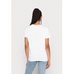 Kobiety T SHIRT TOP | Vila VIPURE HEART - T-shirt z nadrukiem - cloud dancer embroidery/biały - OX30004