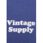 Kobiety T SHIRT TOP | Vintage Supply OVERDYED WITH PRINTED CORE LOGO UNISEX - T-shirt z nadrukiem - navy/granatowy - OK43943