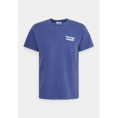 Kobiety T_SHIRT_TOP | Vintage Supply OVERDYED WITH PRINTED CORE LOGO UNISEX - T-shirt z nadrukiem - navy/granatowy - OK43943
