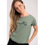 Kobiety T SHIRT TOP | Volcano T TYPO - T-shirt z nadrukiem - mint/miętowy - DW60499