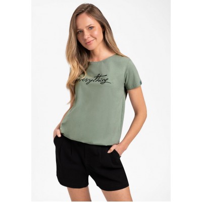 Kobiety T_SHIRT_TOP | Volcano T TYPO - T-shirt z nadrukiem - mint/miętowy - DW60499