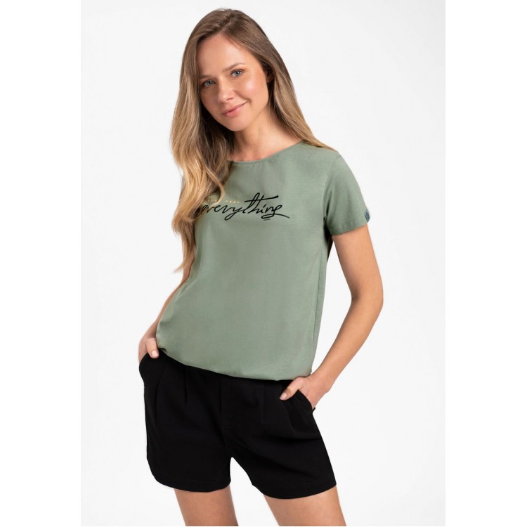 Kobiety T SHIRT TOP | Volcano T TYPO - T-shirt z nadrukiem - mint/miętowy - DW60499