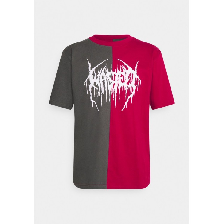 Kobiety T SHIRT TOP | Wasted Paris UNISEX - T-shirt z nadrukiem - charcoal/chili red/czerwony - HI71559