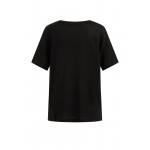 Kobiety T SHIRT TOP | WE Fashion T-shirt basic - black/czarny - SY10771