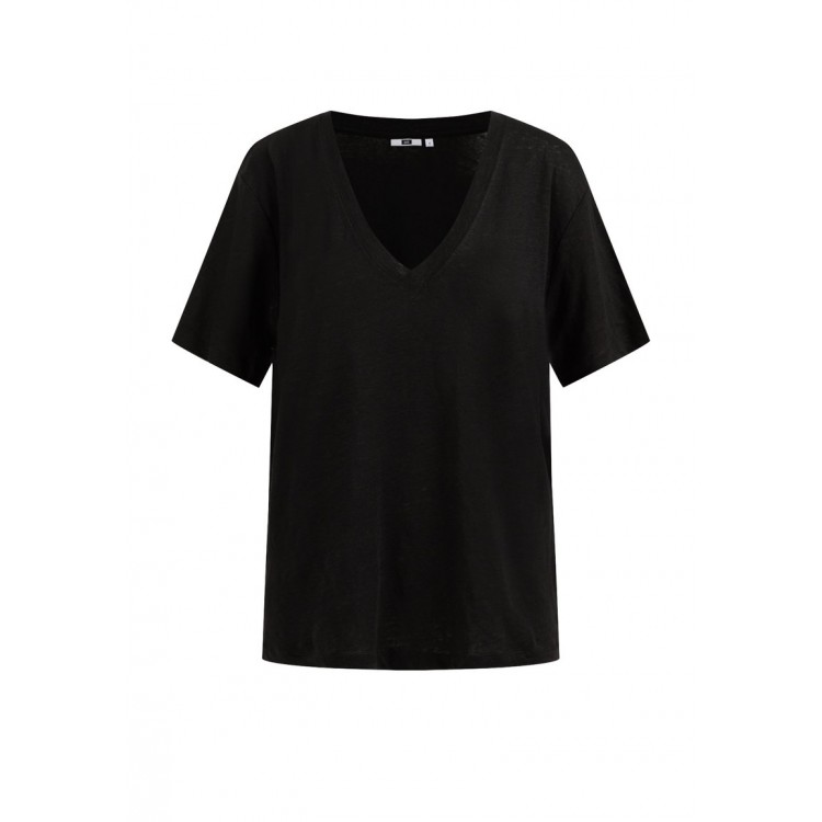 Kobiety T SHIRT TOP | WE Fashion T-shirt basic - black/czarny - SY10771