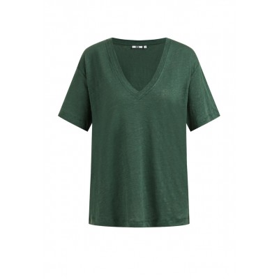 Kobiety T_SHIRT_TOP | WE Fashion T-shirt basic - green/ciemnozielony - NS46660