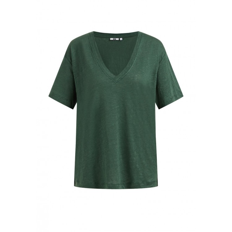 Kobiety T SHIRT TOP | WE Fashion T-shirt basic - green/ciemnozielony - NS46660