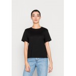 Kobiety T SHIRT TOP | Weekday ESSENCE STANDARD 2 PACK - T-shirt basic - black/black/czarny - NE23520