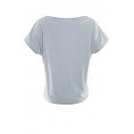 Kobiety T SHIRT TOP | Winshape MCT002 ULTRA LIGHT - T-shirt z nadrukiem - cool grey/glitter/white/jasnoszary - LE82273