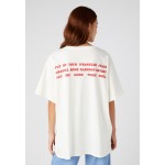 Kobiety T SHIRT TOP | Wrangler T-shirt z nadrukiem - ivory/biały - NU74161