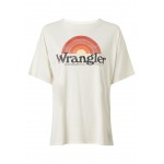 Kobiety T SHIRT TOP | Wrangler T-shirt z nadrukiem - vanilla ice/biały - JH76801