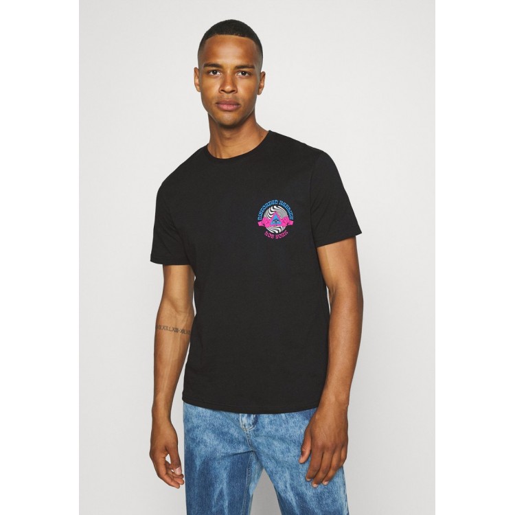 Kobiety T SHIRT TOP | YOURTURN UNISEX - T-shirt z nadrukiem - black/czarny - YH54305