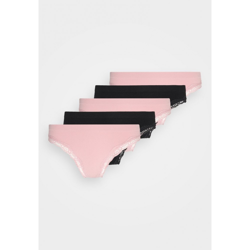 Kobiety UNDERPANT | Anna Field 5 PACK - Stringi - black/pink/czarny - ZG62739