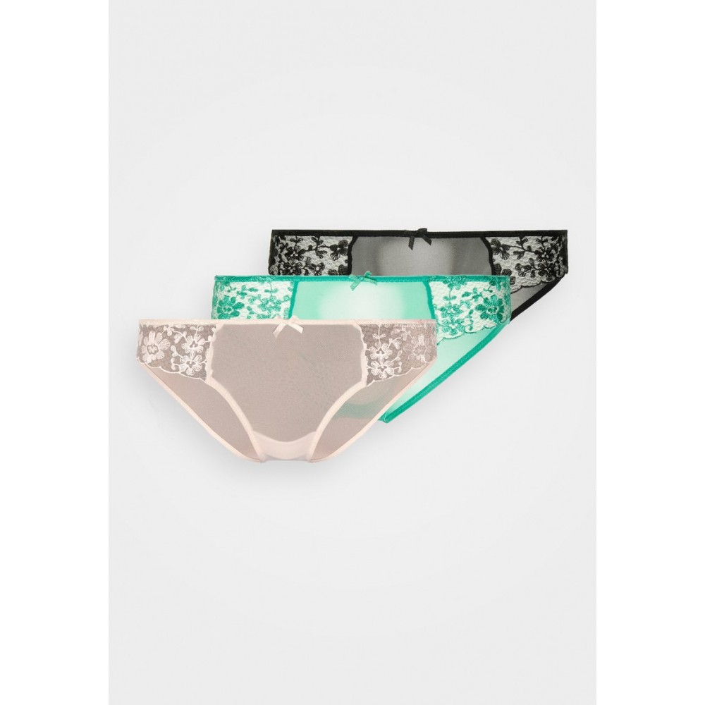 Kobiety UNDERPANT | Cotton On Body EMILY BRASILIANO 3 PACK - Figi - black/marshmallow pink/bottle green/czarny - GY97167