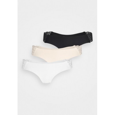Kobiety UNDERPANT | Cotton On Body PARTY PANTS SEAMLESS 3 PACK - Stringi - black/frappe/cream/czarny - ZY00241