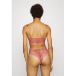 Kobiety UNDERPANT | Lindex BRAZILIAN LOW HIGH LEG - Figi - dark dusty pink/różowy - QS27624