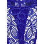 Kobiety UNDERWEAR COMBINATION | Missguided SHEER STRIPE BRA & THONG SET - Komplet bielizny - blue/niebieski - XD56140