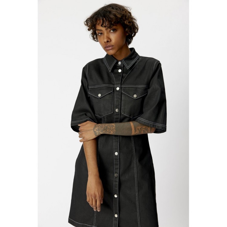 Kobiety DRESS | Gestuz AUDAGZ - Sukienka jeansowa - black/czarny - ED34077