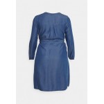 Kobiety DRESS | MY TRUE ME TOM TAILOR DRESS BELTED - Sukienka jeansowa - blue denim/niebieski denim - ID83672