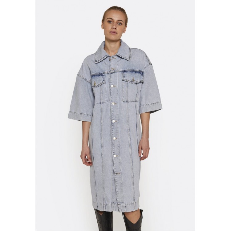 Kobiety DRESS | NORR ANN - Sukienka jeansowa - light blue denim/niebieski denim - HP25516