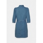 Kobiety DRESS | Object Petite OBJPOPPY MINI DRESS - Sukienka jeansowa - light blue denim/jasnoniebieski - JE90102