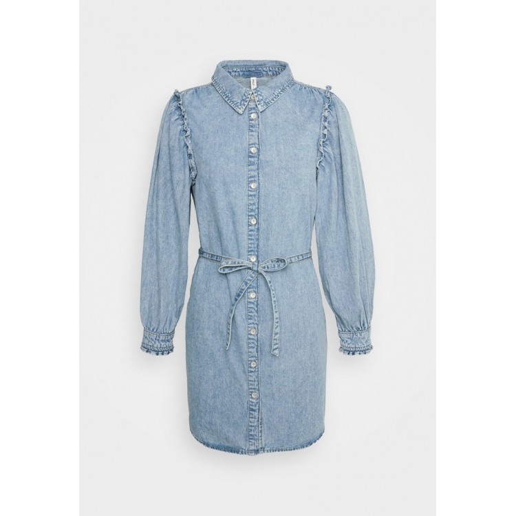 Kobiety DRESS | ONLY Petite ONLHARLOW LIFE DRESS - Sukienka jeansowa - light blue denim/jasnoniebieski - NN12066