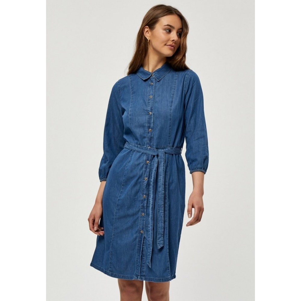 Kobiety DRESS | PEPPERCORN Sukienka jeansowa - dark blue/granatowy - QD93810