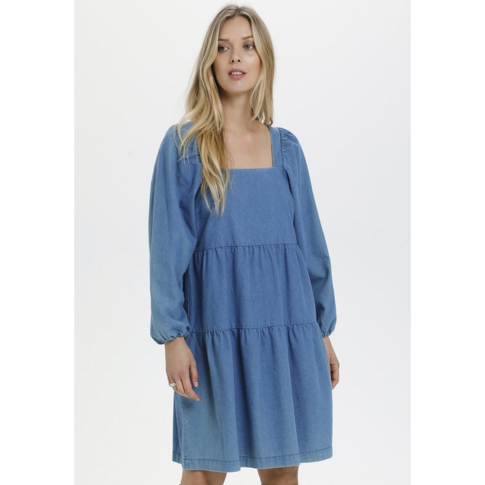 Kobiety DRESS | Soaked in Luxury Sukienka jeansowa - medium blue denim/niebieski denim - LE42000