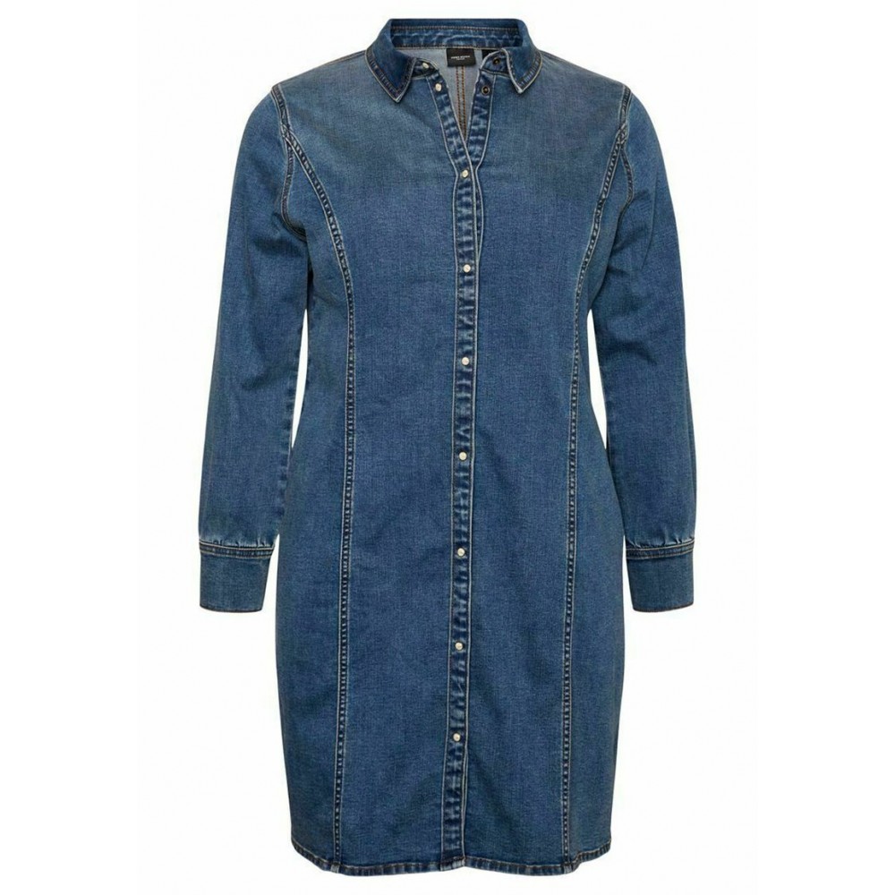 Kobiety DRESS | Vero Moda Curve Sukienka jeansowa - medium blue denim/granatowy - RM70536