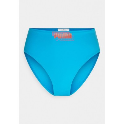 Kobiety BEACH_TROUSER | Puma SWIM WOMEN HIGH WAIST BRIEF - Dół od bikini - blue combo/niebieski - IH88880