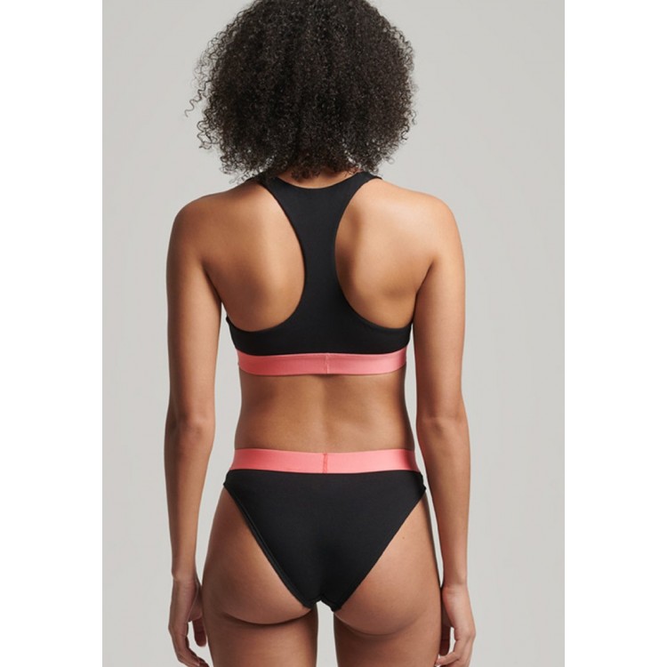 Kobiety BEACH TROUSER | Superdry Dół od bikini - black fluro coral/czarny melanż - WR70602